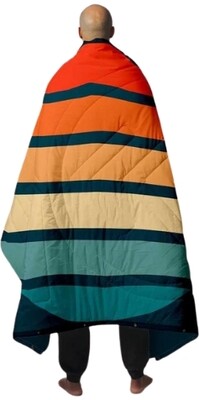 2024 Voited Limited Ripstop Cobertor Almofada Para Campismo Exterior 4 Em 1 V20UN01BLPBC - Sunset Stripes